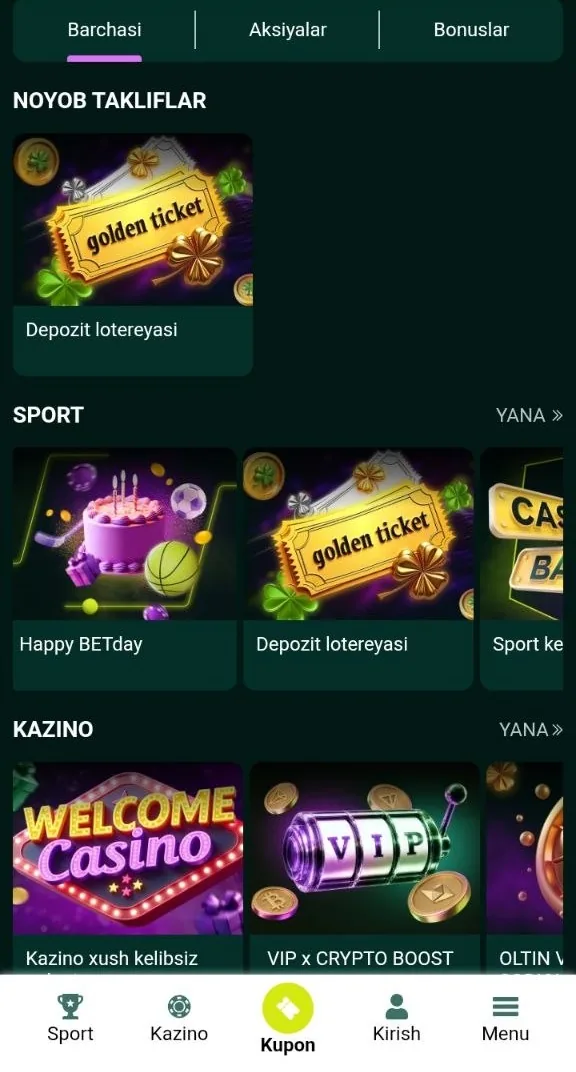 SpinBetter bonusi — aksiyalar boʻlimi va bepul aylanishlar hisobi